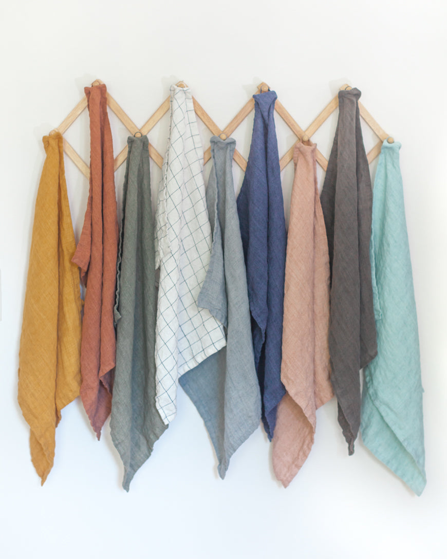 Stone Washed Linen Tea Towel, view 4