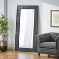 Full-length standing mirror in a solid mango wood frame