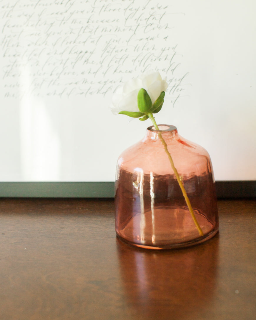 Bella Handblown Hammered Bud Vase, view 2