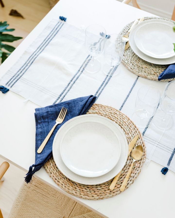 Ribbons Cotton Table Runner, view 3
