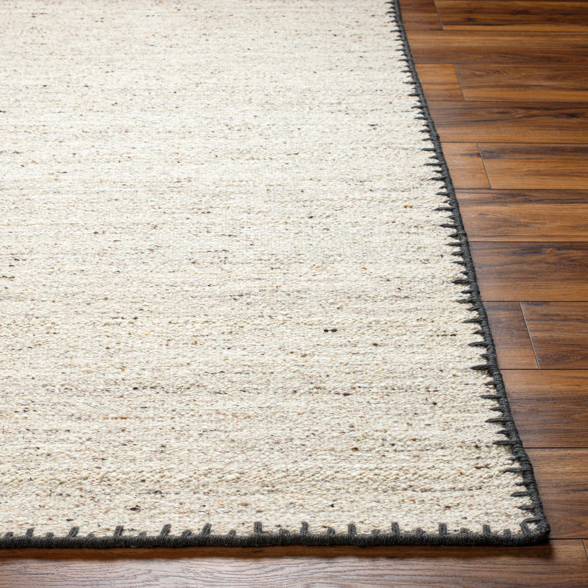 Ayumu Hand-Woven Wool Rug, Beige