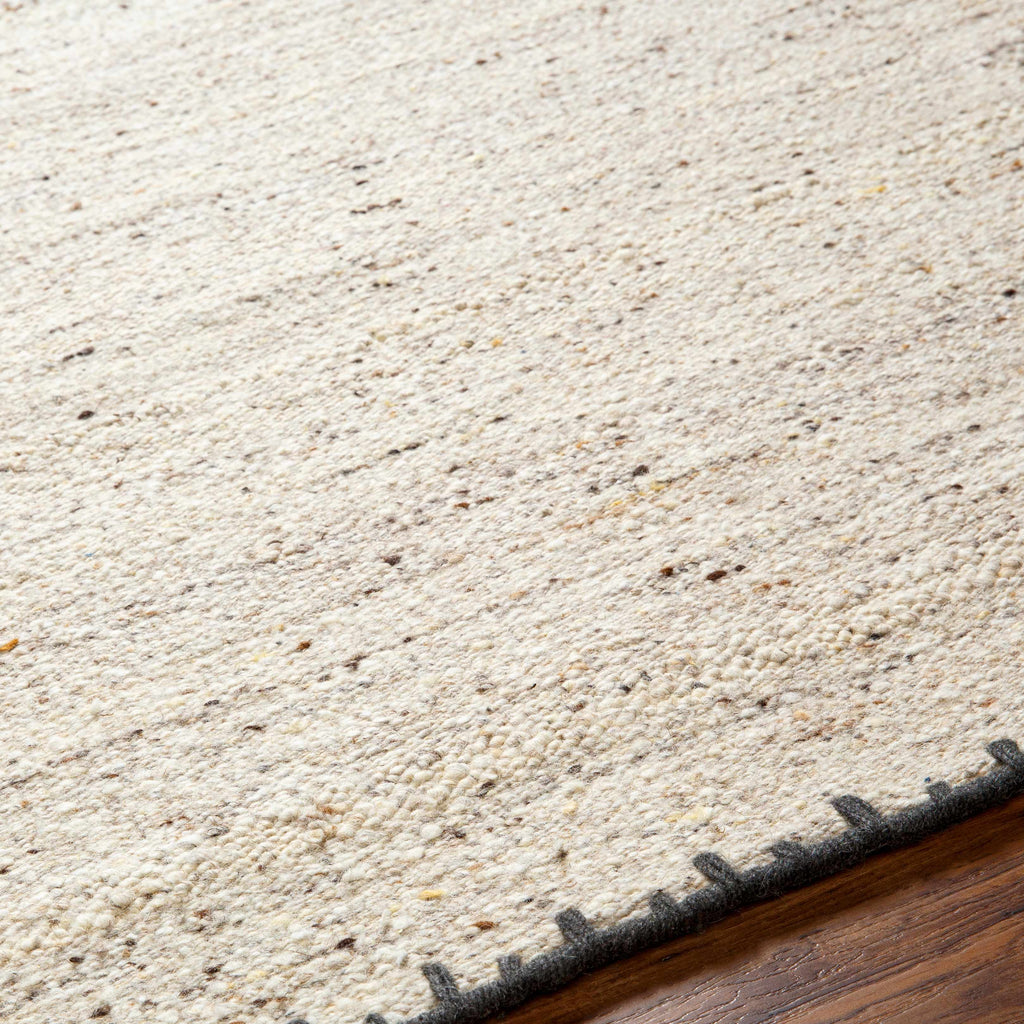 Ayumu hand-woven wool rug in beige, view 5