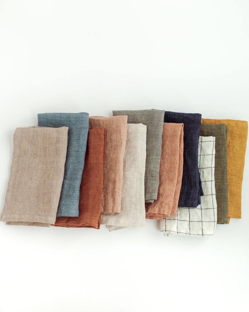 Stone Washed Linen Dinner Napkins, view 2